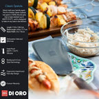 DI ORO Silicone Turner Spatula - Kitchen Spatulas for Nonstick Cookware - Flexible & Thin Cooking Turner for Flipping Pancakes & Eggs - 600°F High Heat-Resistant & BPA Free - Dishwasher Safe (Black)