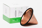 Barista Warrior Compatible for Chemex, Hario V60 & popular coffee makers, Pour Over Coffee Filters- Reusable and Permanent Coffee Cone Dripper (Copper Coated)