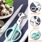 Quail Egg Scissors 9 Color - 9 Pack Stainless Steel Quail Egg Cutter Peeler Opener Shears Tool for Kitchen