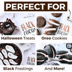 Black Cocoa Powder (1 lb) Bake the Darkest Chocolate Baked Goods, Achieve Rich Chocolate Flavor, All-Natural Substitute for Black Food Coloring, Dutch-Processed Cocoa Powder, Unsweetened, Extra Dark, Fair Trade Certified