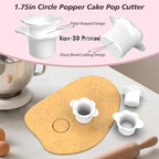 Cake Pop Cutter and Pusher with Tray - Circle Cake Pop Mold Set | Smooth & Easy-Clean Surface (Pink-Cutter & Tray Set)