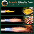 TONYFUL Powerful Propane Torch, Kitchen Cooking Torch, Culinary Torch Campfire Starter, Adjustable Grill Torch for Searing Steak, BBQ, Weeding(Propane Tank Not Included)