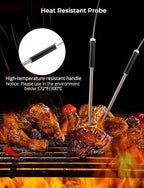 Govee Bluetooth Meat Thermometer, Wireless Meat Thermometer for Smoker Oven, Digital Grill Thermometer with 2 Probes, Timer Mode, Smart LCD Backlight BBQ Thermometer for Cooking Turkey Fish Beef