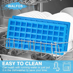 Walfos Square Silicone Molds, Silicone Dog Treat Molds for Baking and Freezing, Non-Stick Food Grade Silicone Baking Molds for Puppy Dog Treats, Chocolate, Candy, Jelly, Mini Ice Cubes, 2 Packs.