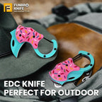 Small Pocket Knife for Women, Cute Donut Folding Box Cutter with 1.34 inch Sharp Blade, EDC Knives Tool for Everyday Carry, Great Gift for Her
