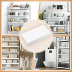 5 Pcs Wire Rack Covers 38x12x3 inch PVC Pantry Shelf Cover 0.31 inch Thick Removable Closet Wire Rack Shelf Covers,Decoration Kitchen Bathroom Office Shelving (Light Luxury White,38x12x3 inch)