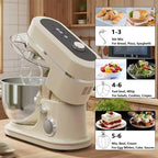 900W Stand Mixer 8 QT kitchen Dough mixers LED Touch Screen Adjustable Speed Electric Household Mixers With Bowl,Dough Hook,Whisk And Beater For Baking, Cake,Pizza And Most Home Cooks