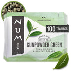 Numi Organic Tea Gunpowder Green, 100 Count Box of Tea Bags (Packaging May Vary)