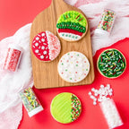Sweets Indeed Dye-Free Holiday Sprinkle 4-Pack – 3.35 oz | Natural Christmas Sprinkles with Nonpareils, Sugar Crystals, Snowflakes & Festive Sprinkle Mix in Individual Jars | Holiday Baking Decorations