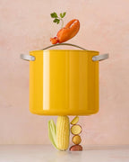 Caraway Stock Pot - 12 Qt Ceramic Coated With Lid - Free From Forever Chemicals - Large for Bigger Batches - Navy