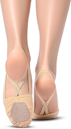 2Pcs Women's Canvas Half Soles Dance Shoes Turners Dance Shoes Lyrical Pirouette Shoes for Ballet