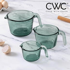 COOK WITH COLOR Glass Measuring Cups - Ideal for Cooking and Baking, Green