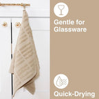 All-Clad Solid Kitchen Towels: Highly Absorbent, Super Soft Long Lasting - 100% Cotton, 17"x30" Tea Towels for Cleaning & Drying Dishes, Pans, Glassware, or Countertops, (2-Pack), Cappuccino