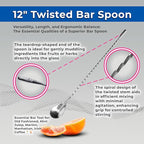 Bar Tool Set, Premium 6-Piece Bartender Tools – Effortlessly Mix Cocktails After a Long Day – Includes Jigger, Strainer, Muddler, Ice Tongs, Spoon, and Holder (Shaker Not Included)