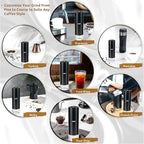 Portable Electric Coffee Grinder, Rechargeable Handheld Grinder with Stainless Steel Conical Burr, Adjustable Grind Settings, for Espresso, Moka, Pour Over, French Press, Cold Brew, Obsidian