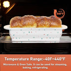 2 Packs Collapsible Silicone Loaf Pan with Metal Reinforced Frame, Bread Bakeware Pan for Homemade Bread, Non-Stick Silicone Baking Pan,Baking Mold (9"*4"*2.5", White, 2 Pieces)