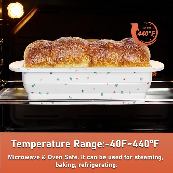 Collapsible Silicone Loaf Pan with Metal Reinforced Frame,Bread Pans for Homemade Bread, Non-Stick Baking Pans, Silicone Baking Mold,Loaf Pans for Baking Bread 9 x 5