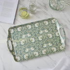 Pimpernel Morris & Co Privat Melamine Tray with Handles - Pastel Floral Serving Tray for Entertaining, Garden Dining, Afternoon Tea Display - Lightweight & Durable 19 x 12 Inch Serveware