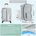 Vacuum Bag for Travel, Professional IPX8 Waterproof Reusable Vacuum Compression Bags for Travel Suitcases, Durable Space Saver Bag(3 PACK,With Pump)