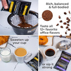 Colonial Coffee Packets, Pre Ground Coffee Packs, High Caffeine Blend, Medium - Dark Roast, Bulk Single Pot Bags for Drip Coffee Makers, (2.5 oz Bags, Pack of 100)