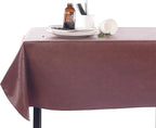 Yourtablecloth Heavy Duty Vinyl Rectangle or Square Tablecloth – 6 Gauge Heavy Duty Tablecloth – Flannel Backed – Wipeable Tablecloth with Vivid Colors & Many Sizes 60 x 120 Black