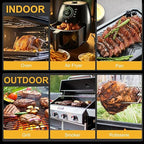 EIHO Wireless Bluetooth Meat Thermometer with 2 Ultra-Thin Probes, Smart Digital Food Thermometer 600FT Remote Range, Standalone Smart Base for Grill Smoker Roast Oven, Cooking Gifts