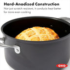 OXO Enhanced 10 Piece Cookware Pots & Pans Set, PFAS-Free Ceramic Nonstick, Durable Hard Anodized Cookware, Scratch Resistant, Stainless Steel Handle, Good Grips, Dishwasher & Oven Safe, Black