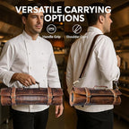 Rustic Town Genuine Leather Chef Knife Roll All Purpose Chef Roll