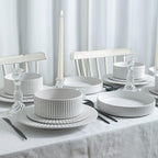 Christian Siriano Lusso 32-Piece Dinnerware Set Stoneware, White