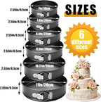 6PCS Springform Pan Round Non Stick Cheesecake Pan Durable Cake Baking Pans with Removable Bottom Cake Molds for Baking