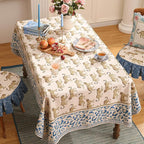 patdrea Designer Linen Rectangular Table Cloth,Vintage Leopard Animal Soft Breathable Tablecloth,Fall Dacorative Cover for Kitchen Dining,Christmas,Parties,Holiday,Thanksgiving,55"x87"-from