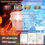 2QT&4QT NSF Food Storage Containers with Lids: 4 PCS [Total Food Grade][Hot&Cold Resistant] Commercial Clear Food Storage Containers for Restaurant Kitchen Proof Dough (Red)