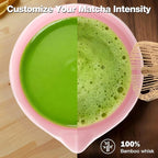Matcha Whisk Set, 8-Piece Ceramic Japanese Matcha Bowl & Accessories Kit for Traditional Tea Ceremony, Home Use & Gifts (Pink)