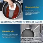 Frying Pans Nonstick, 11” Hybrid Stainless Steel Non Stick Frying Pans for Kitchen and Camping - Nonstick Cookware - Dishwasher and Oven Safe Skillet for Induction Gas Ceramic.
