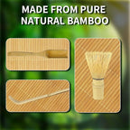 Pink Matcha Tea Set, 6pcs Matcha Whisk Set Pink, Matcha Ceremony Accessory, Whisk Holder, Matcha Bowl, Matcha Whisk, Bamboo Scoop, Sifter, Ceramic Matcha Bowl Tea Ceremony Accessory for Making Matcha