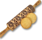 Embossing Rolling Pin Designed in Cooperation between Algiscrafts and Pottery by Jas FLORAL VINE for Ceramic and Cookies