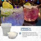 Snowy River Clear, Cocktail & Margarita Sugar Rimmer - Vibrant Color Glass Rimming Sugar with Medium Crystal Texture - 16oz