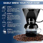 Clever Coffee Dripper and Filters, Large 18 oz (Black)| Barista's Choice| Safe BPA Free Plastic|Includes 100 Filters