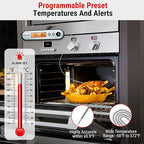 ThermoPro TP610 Digital Meat Thermometer for Cooking, Rechargeable Instant Read Food Thermometer with Rotating LCD Screen, Waterproof Cooking Thermometer with Alarm for Grilling, Smoker, BBQ, Oven
