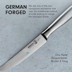 Messermeister Avanta 5” Fine Edge Steak Knife Set - German X50 Stainless Steel - Rust Resistant & Easy to Maintain - Includes 4 Steak Knives