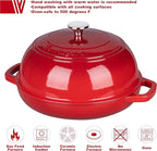 Enameled Cast Iron Dutch Oven Pot with Lid, Bread Oven for Sourdough Bread Baking, Dutch Ovens with Bread Proofing Basket& Baking Supplies Set, 6 Quart, Red