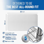 Shelf Liners for Wire Shelf System: Set of 5 in Clear: 12 x 22 inch: Plastic Wire Shelving Shelf Mats