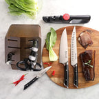 Cangshan HELENA Series German Steel Forged Knife Block Set (10-Piece, Black)