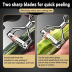 Best Vegetable Carrot Potato Peelers for Kitchen, Just Like Mom's old steel Fruits Peeler (Double Blade)