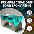 Deep Pour Epoxy Resin 1.5 Gallon Kit(2:1),2-4 Inch Super Clear High Temp Resistant Casting Epoxy Resin with Low Viscosity,Bubble Free,Low Odor Resin for River Table,Mold,Flower and Wood