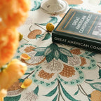 patdrea Designer Green French Table Cloth for Round Table,Vintage Italian Floral Country Linen Breathable Tablecloth,Cover for Kitchen Dining,Christmas,Thanksgiving,Diameter 67"-Tree Life