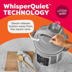 Instant Pot, 8-Quart Whisper Quiet 9-in-1 Electric Pressure Cooker, Slow Rice Cooker, Steamer, Sauté, Yogurt Maker, Warmer & Sterilizer, App With Over 800 Recipes, Stainless Steel, Duo Plus