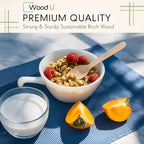 Disposable Wooden Spoons by WoodU | 100% All-Natural, Eco-Friendly, Biodegradable, and Compostable - Pack of 200-6.5" Spoon