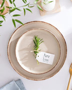 Stoneware dinnerware set 8 persons Rustic 24 pcs - Rustic design dinnerware set, dishwasher safe - Bowl and plate set - Pure Living dinnerware in beige…