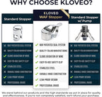 Champagne Stoppers by Kloveo - Patented Seal - Made in Italy - Professional Grade WAF Champagne Bottle Stopper - Prosecco, Cava, and Sparkling Wine Stopper - Gold